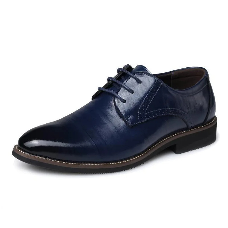 Męskie Smart Wegańskie Skórzane Buty Oxford z Klasycznym Zapięciem na Sznurówki